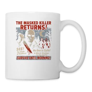 Masked Killer Returns Slasher Filmplakat Vintage - Tasse - Weiß - Rechts