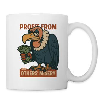 Profitez de la souffrance des autres vautours - Mug blanc - blanc - Droite