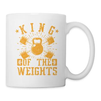 Fitness Motivation Bodybuilder King Of The Weights - Mug - white - Right