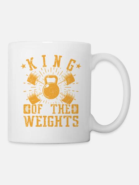 Fitness Motivation Bodybuilder King Of The Weights - Tasse - Weiß