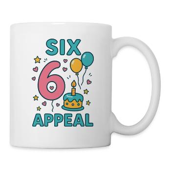 Six 6 Appel Fête d’Anniversaire Cadeau Enfants 6 Âge - Mug blanc - blanc - Droite