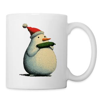 Christmas Snowman with Cucumber - Tasse - Weiß - Rechts