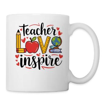 L’amour du professeur inspire - Mug blanc - blanc - Droite