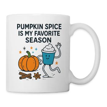 Pumpkin Spice ist mein Lieblingskaffee der Saison - Tasse - Weiß - Rechts
