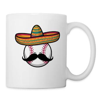 Drôle de baseball, sombrero - Mug blanc - blanc - Droite
