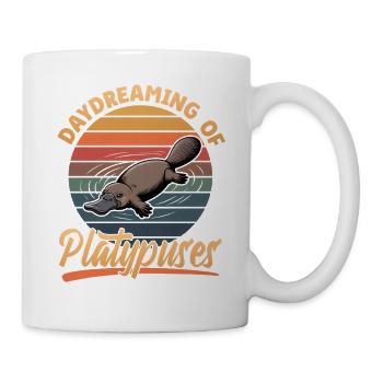 Esthétique amusante Kawaii Platypus - Mug blanc - blanc - Droite