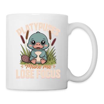 Esthétique amusante Kawaii Platypus - Mug blanc - blanc - Droite