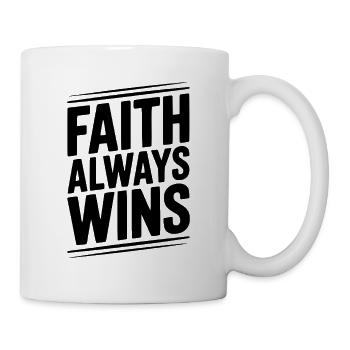 La foi gagne toujours - Mug blanc - blanc - Droite