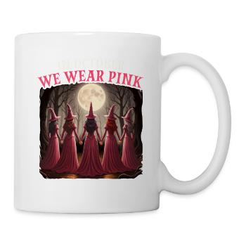 In October We Wear Pink - Halloween Breast Cancer - Mug - white - Right