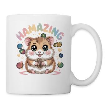 Hamazing Kawaii Hamster Samen Herzen - Tasse - Weiß - Rechts