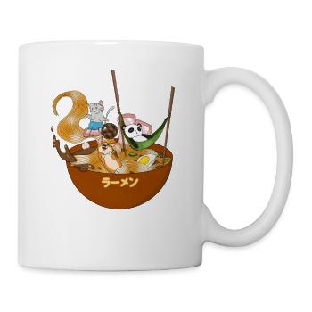 Corgi Panda Cat Ramen Bowl - Mug - white - Right