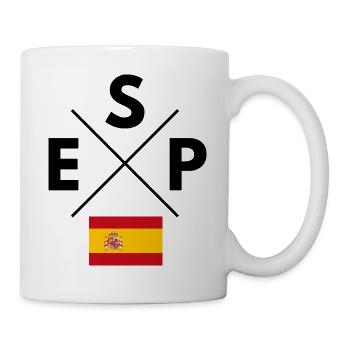 Spanische Flagge Wappen Design - Tasse - Weiß - Rechts