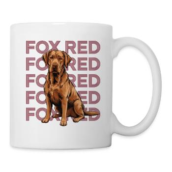 Fox Red Labrador Porträt - Tasse - Weiß - Rechts