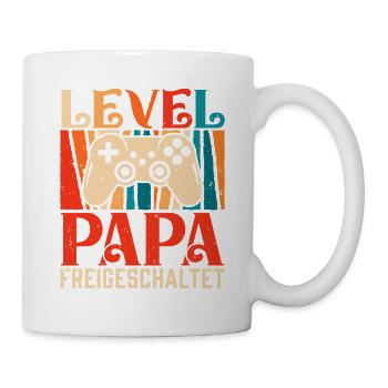 Gambler Dad LEVEL DAD UNLOCKED Retro Funny - Mug - white - Right