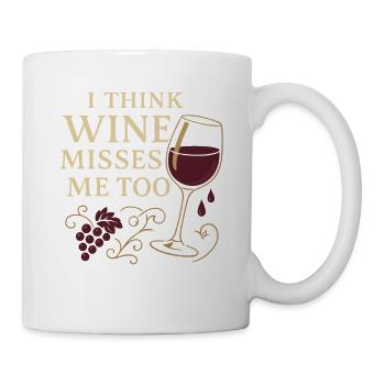 I think the wine misses me too - Mug - white - Right