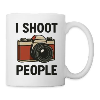 I Shoot People Camera Cartoon - Mug - white - Right