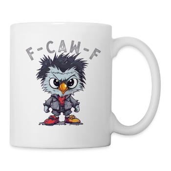 F-CAW-F Chicken Funny Rooster FCAWF Huhn Hühnchen - Tasse - Weiß - Rechts