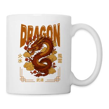 Asiatischer Drache - Japan - Tasse - Weiß - Rechts