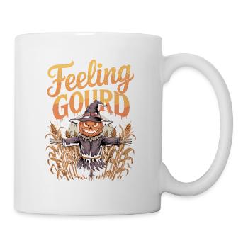 Feeling Gourd Halloween Pumpkin Scarecrow - Mug - white - Right
