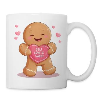 Anime Lebkuchenmann – Selflove is Sweet Xmas - Tasse - Weiß - Rechts
