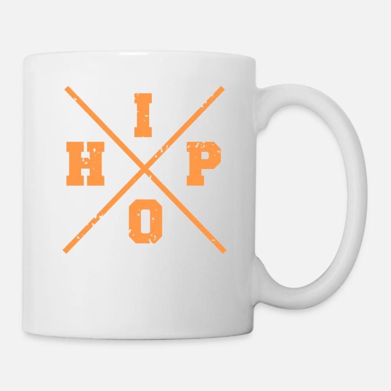 Audacieux, Urban Flow X Logo, Rétro, Grunge, Rap, Vibes - Mug blanc - blanc