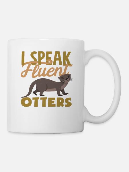 Seeotter Sprechen Fließend - Tasse - Weiß
