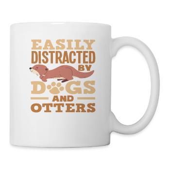 Seeotter Cartoon Hunde - Tasse - Weiß - Rechts