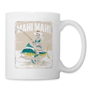 Mahi Mahi Beach Angler Retro - Mug - white - Right