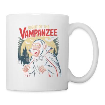 Vampanzee Night Look Schimpanse Vampir - Tasse - Weiß - Rechts