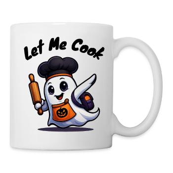 Let Me Cook – Boiling Halloween Ghost Shirt - Mug - white - Right