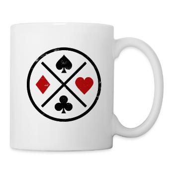 Playing Cards Contrast - Mug - white - Right