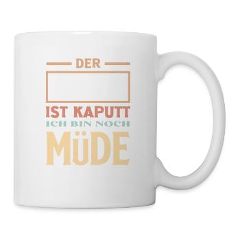 Le café est rompu – sommeil fatigué - Mug blanc - blanc - Droite