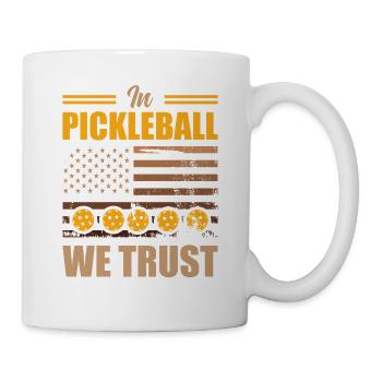 Pickleball We Trust USA Flag - Mug - white - Right