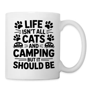 Camping Saying Cats Funny Camping Gift - Mug - white - Right