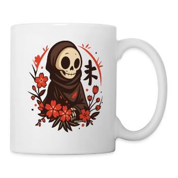Little Grim Reaper in the Flower Circle of Sakura - Mug - white - Right