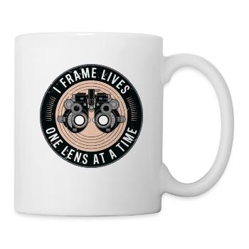 Optometrist I Frame Lives One Lens Ophthalmology - Mug - white - Right