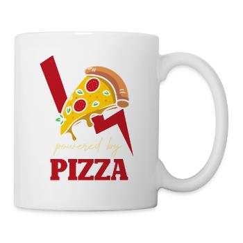 Power Pizza Blitz-Logo - Tasse - Weiß - Rechts
