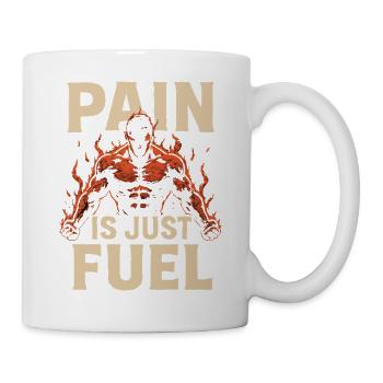 La douleur n’est qu’un carburant : une force ardente - Mug blanc - blanc - Droite