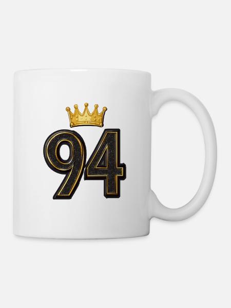 94 Zahl Krone - Tasse - Weiß