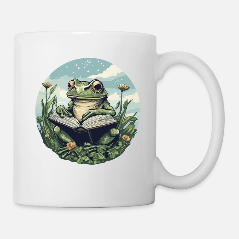 Lecture de grenouille - Mug blanc - blanc