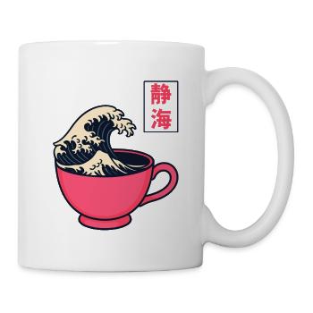 The big wave in the teacup - Mug - white - Right