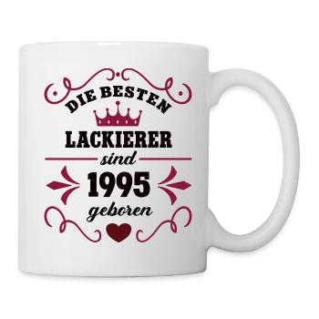 1995 Lackiererin Geburtstag Kollege Lackierer Geb - Tasse - Weiß - Rechts