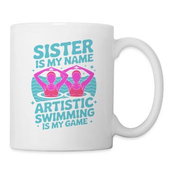 Synchronschwimmen Kunstschwimmen Wassersport - Tasse - Weiß - Rechts