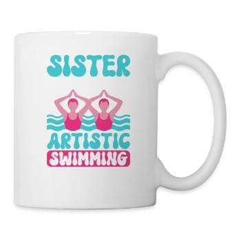 Synchronschwimmen Kunstschwimmen Wassersport - Tasse - Weiß - Rechts