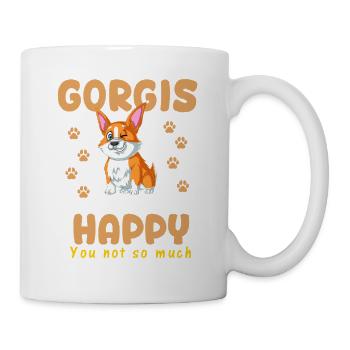 Corgi Makes Me Happy - Mug - white - Right