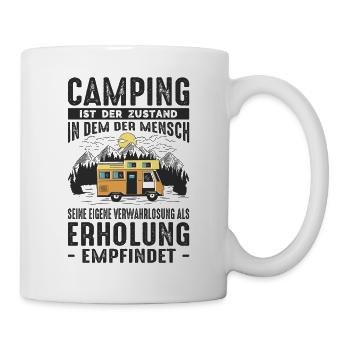 Funny camping & camper saying - Mug - white - Right