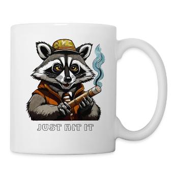 WASCHBÄR JOINT JUST HIT IT - Tasse - Weiß - Rechts