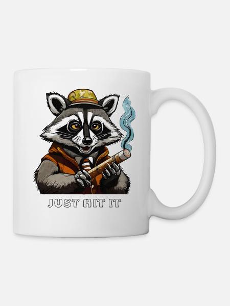 WASCHBÄR JOINT JUST HIT IT - Tasse - Weiß