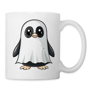Pingouin Halloween fantôme - Mug blanc - blanc - Droite