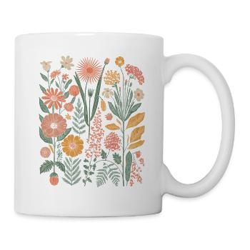 Botanical Flower Diversity Garden Meadow Nature - Mug - white - Right